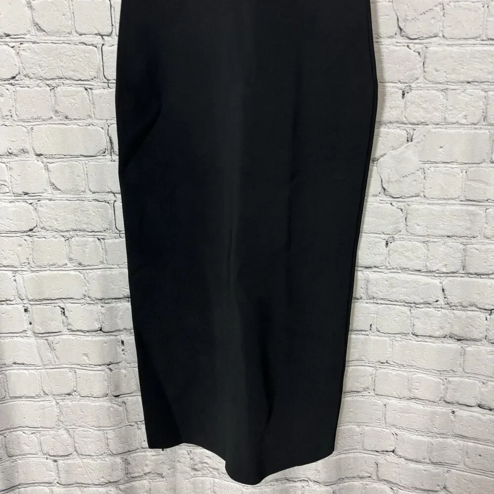 NWT Theory Kimono Illusion Fitted Dress in Black Glossed Women Size Small S LBD - Picture 8 of 16